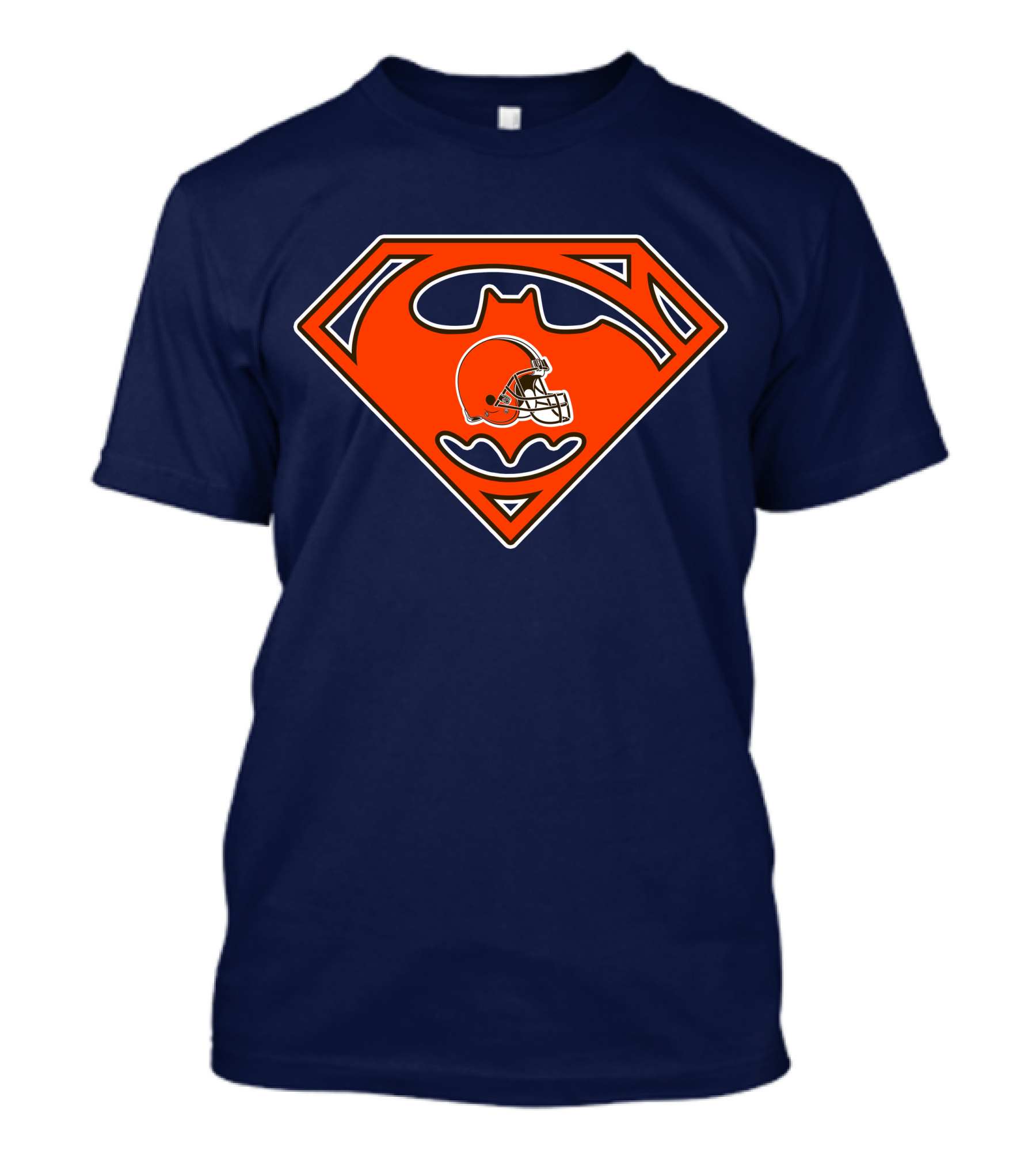 Cleveland Browns Superman Batman Logo Nfl Fan Helmet T-Shirt