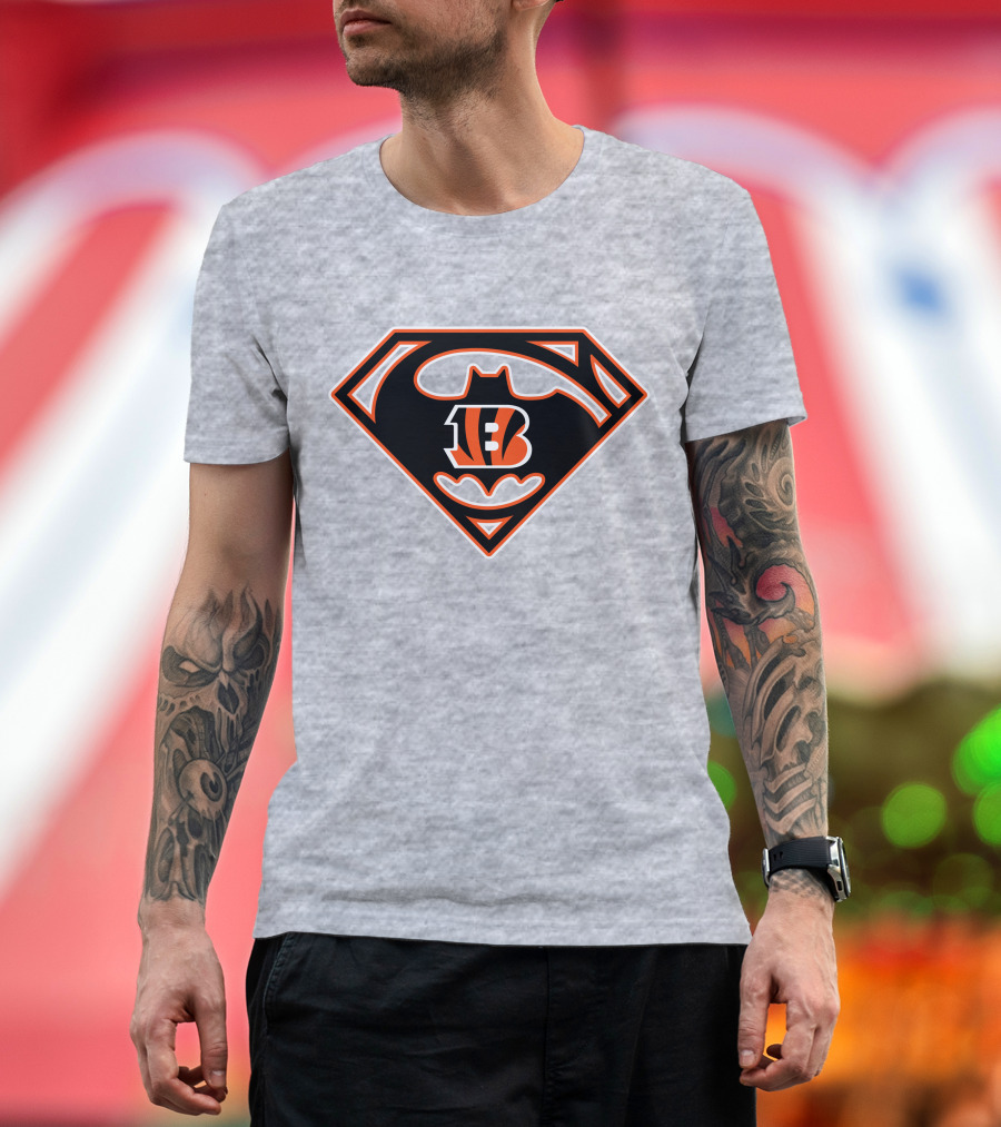 Cincinnati Bengals Batman Superman T-Shirt
