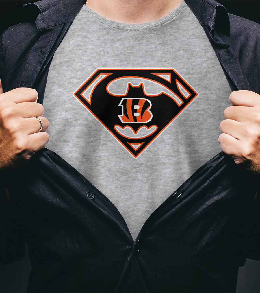 Cincinnati Bengals Batman Superman T-Shirt