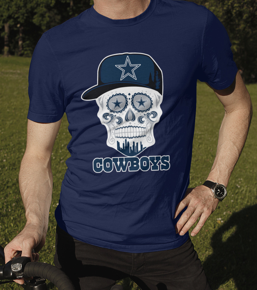 Dallas Cowboys Skull Funny Cowboys Star Hat T-Shirt