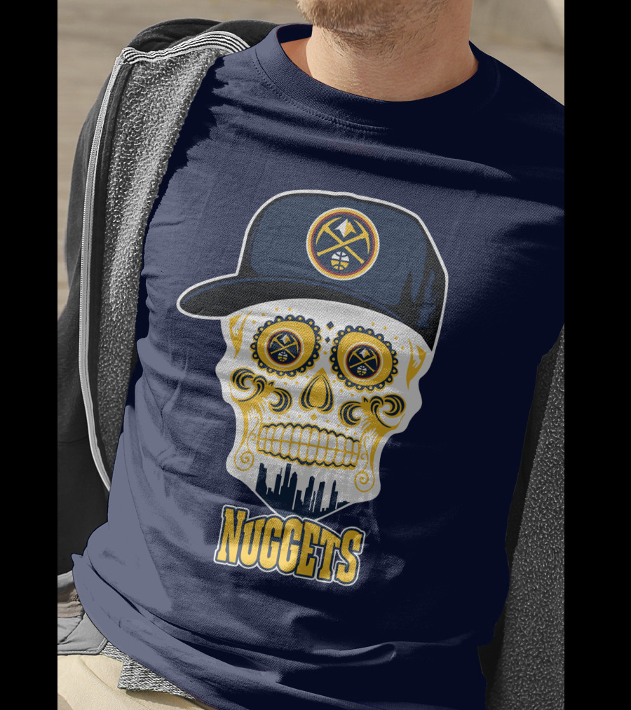 Denver Nuggets Skull With Cap T-Shirt