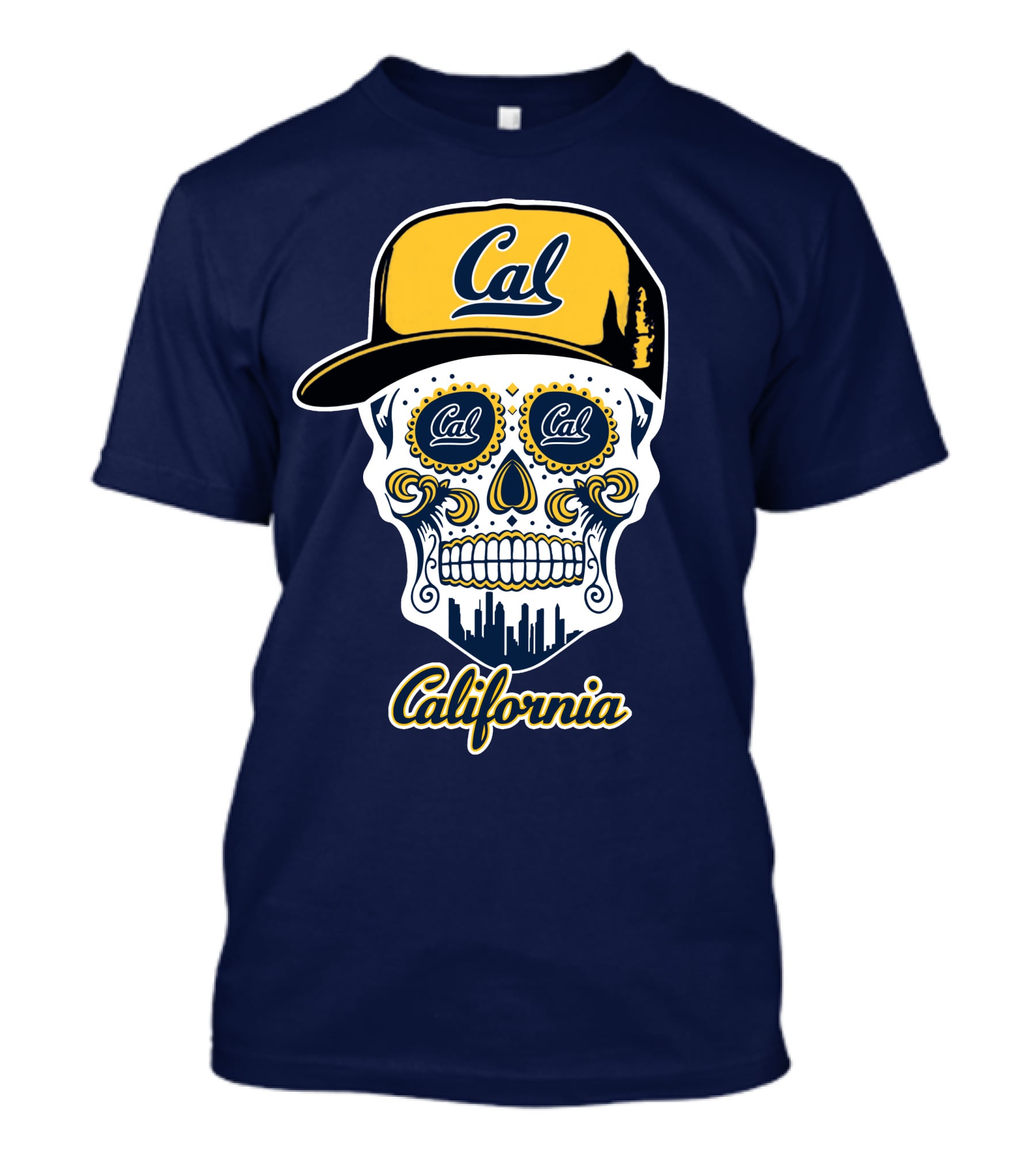California Cal Bears Skull With Cap T-Shirt