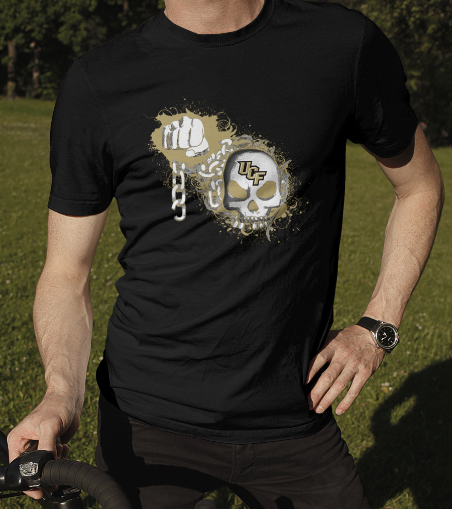 Ucf Knights Skull And Chain Fist T-Shirt