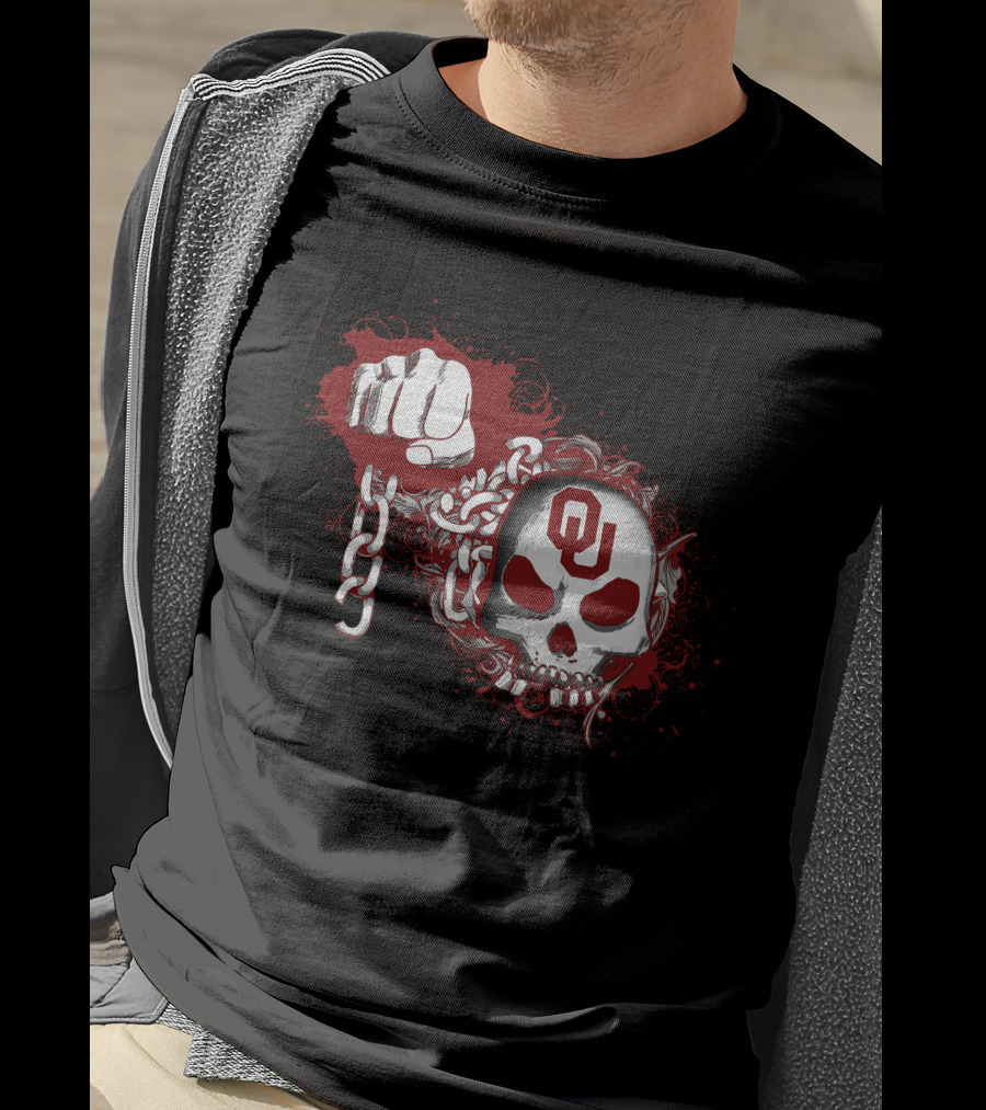 Oklahoma Sooners Ou Skull And Chains T-Shirt