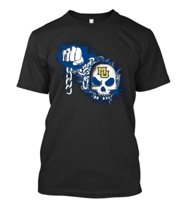 Marquette Golden Eagles '71 Skull And Chains Moto Club T-Shirt