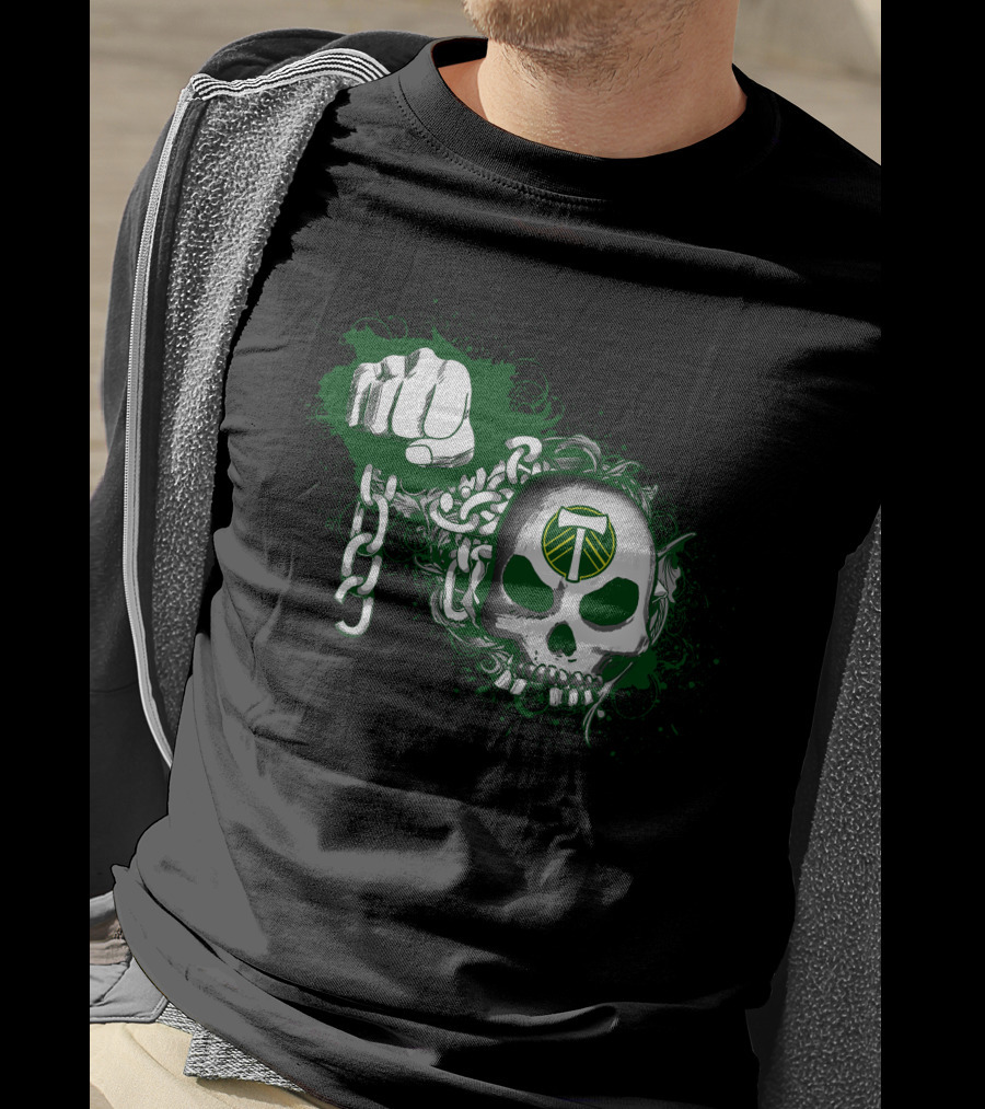 Portland Timbers Fist Chain Skull T-Shirt