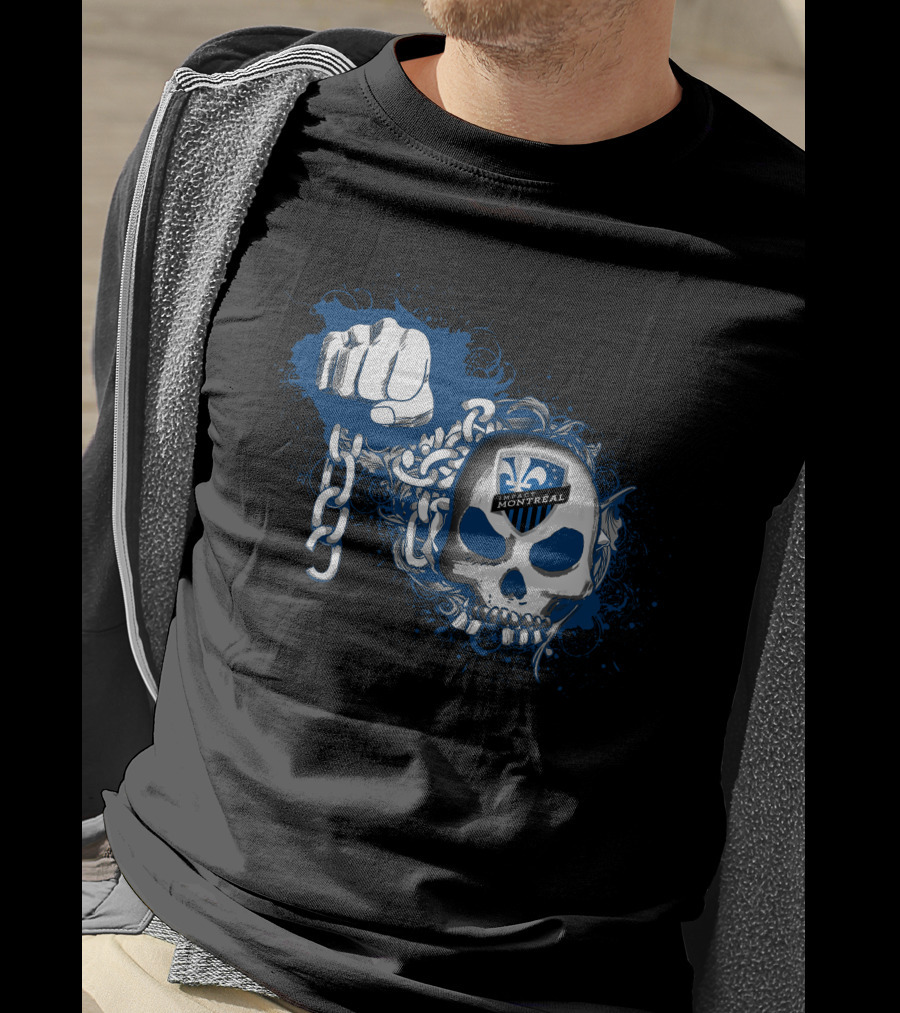 Montreal Impact Skull With Fist And Chain T-Shirt
