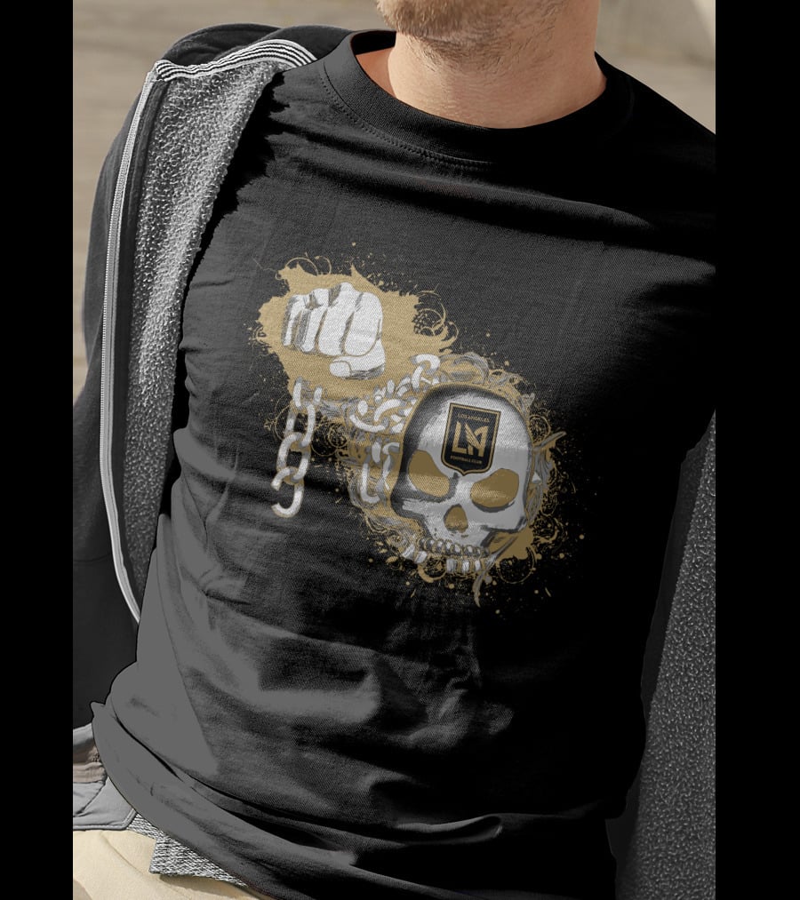 Los Angeles Fc Skull And Fist With Chain T-Shirt