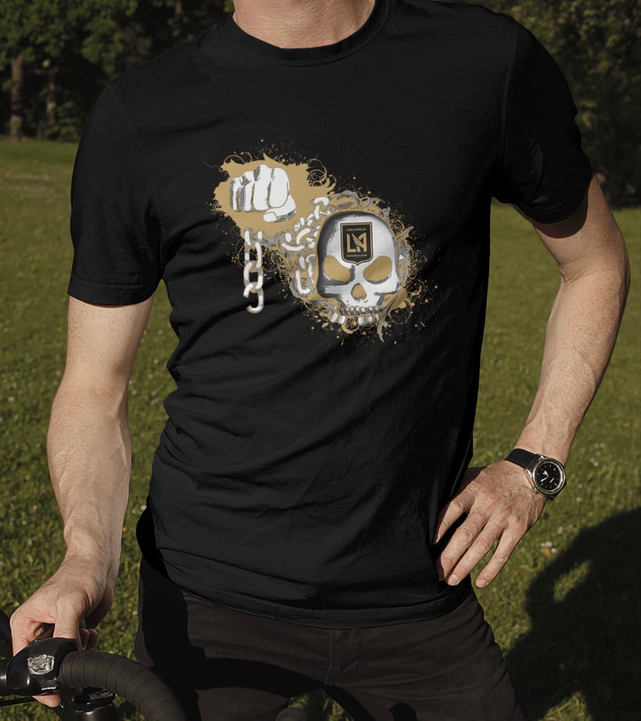 Los Angeles Fc Skull And Fist With Chain T-Shirt