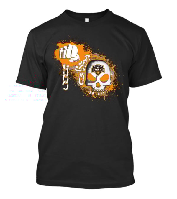 Houston Dynamo Skull And Chain Fist T-Shirt