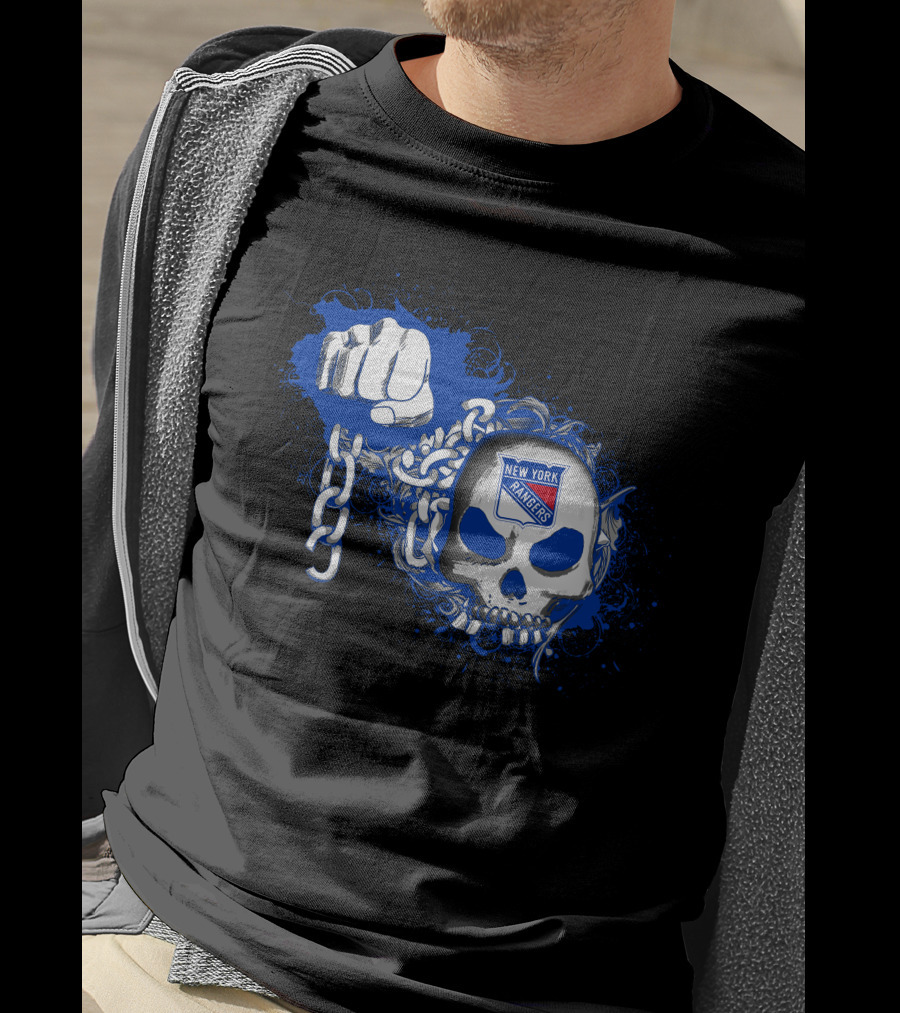 New York Rangers Skull And Chains T-Shirt