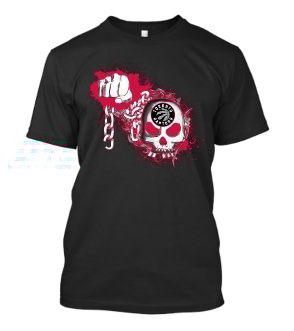 Toronto Raptors Skull Fist And Chains T-Shirt