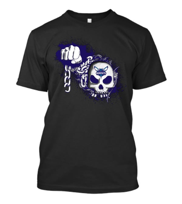 Charlotte Hornets Skull And Chains 209 T-Shirt