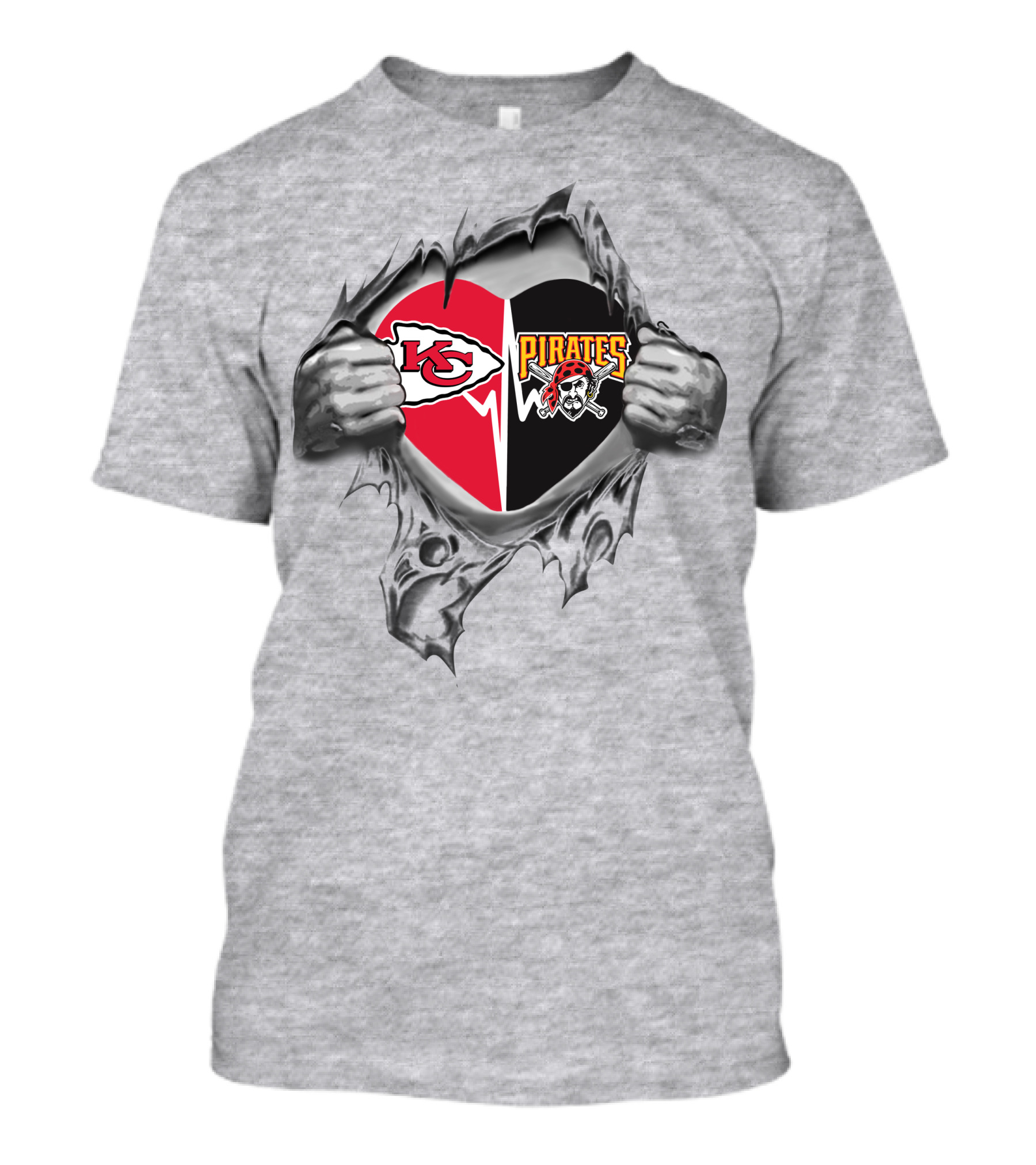 Chiefs Pirates Heart T-Shirt