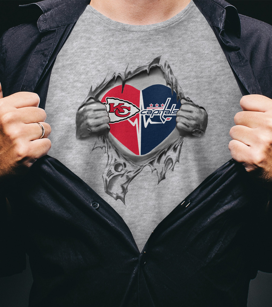 Chiefs Capitals Heart T-Shirt
