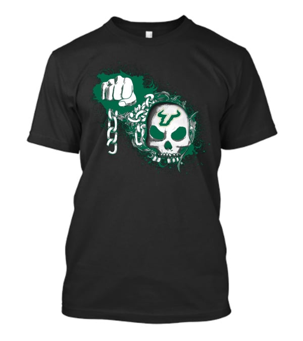 South Florida Bulls Skull And Fist Chain T-Shirt
