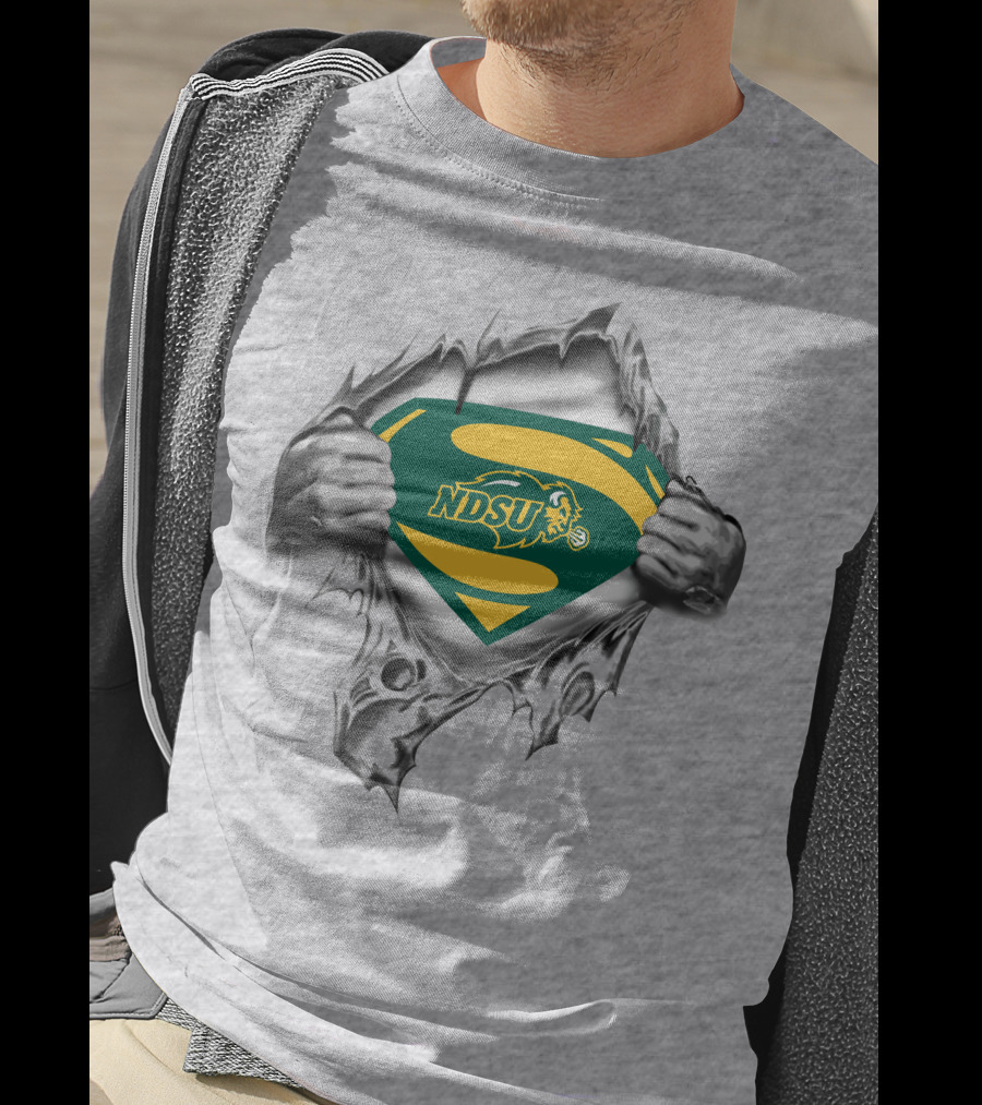North Dakota State Bison Ndsu Superman Logo Burst T-Shirt