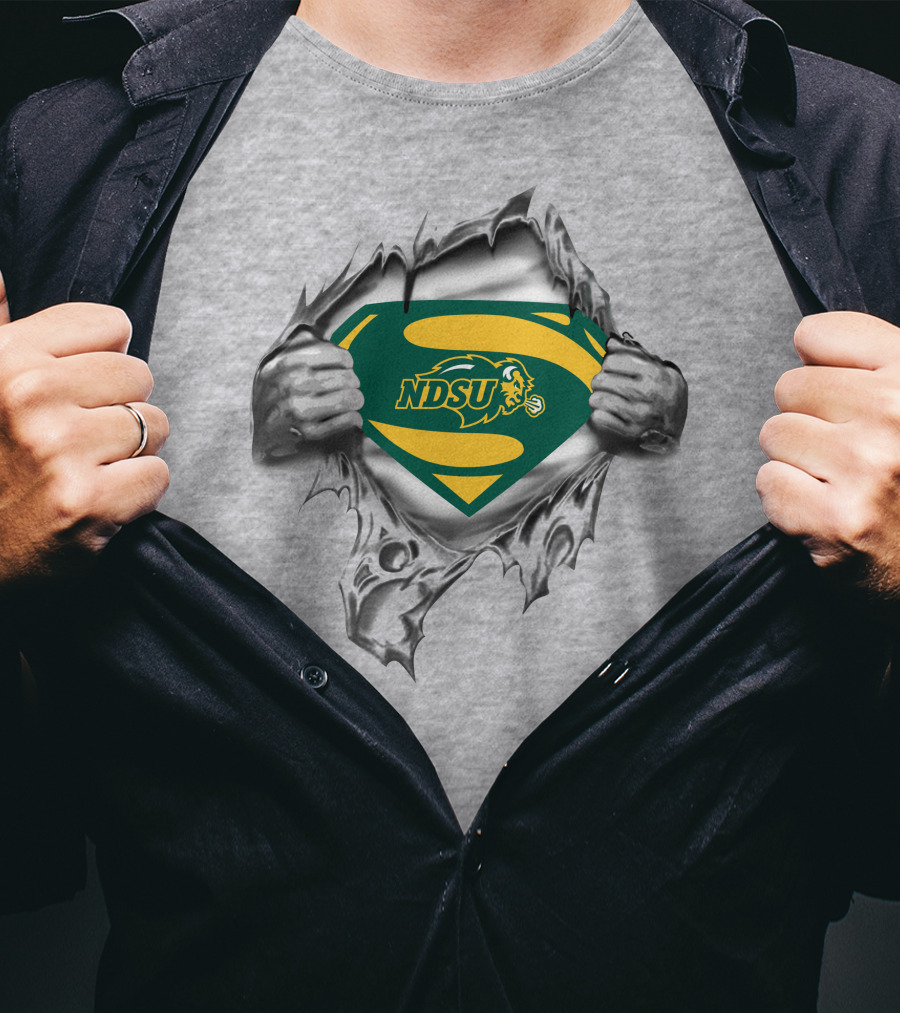 North Dakota State Bison Ndsu Superman Logo Burst T-Shirt