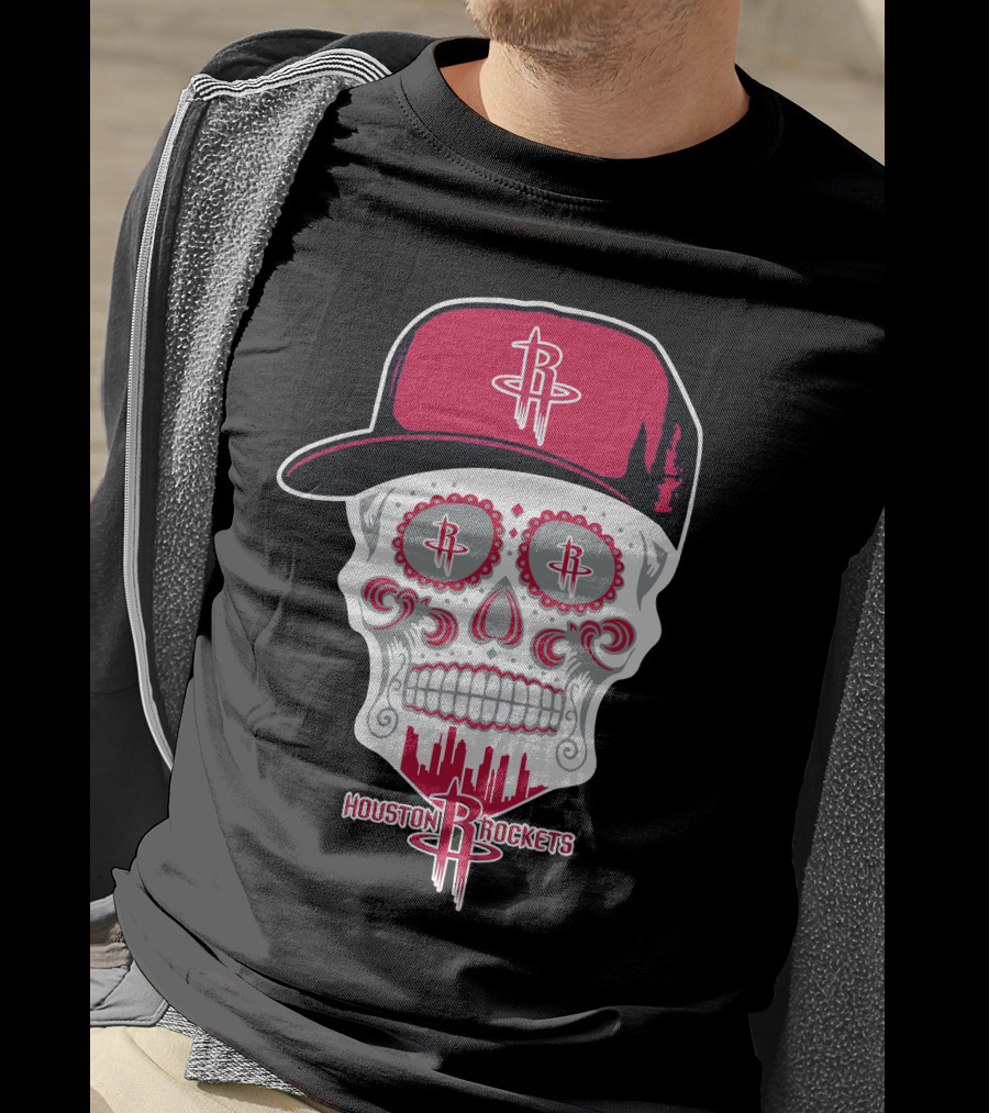 Houston Rockets Skull Cap T-Shirt