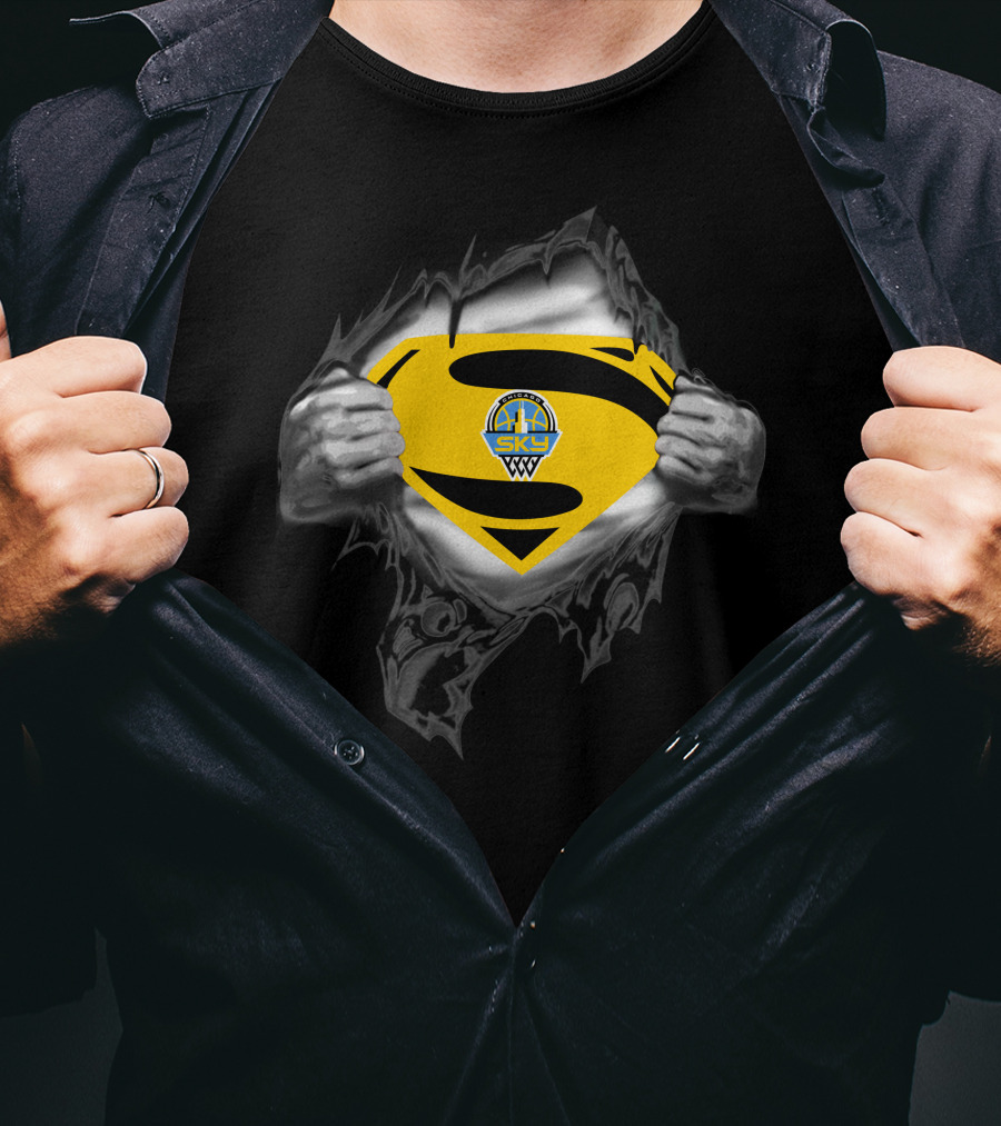 Chicago Sky Superman 411 Logo Reveal T-Shirt