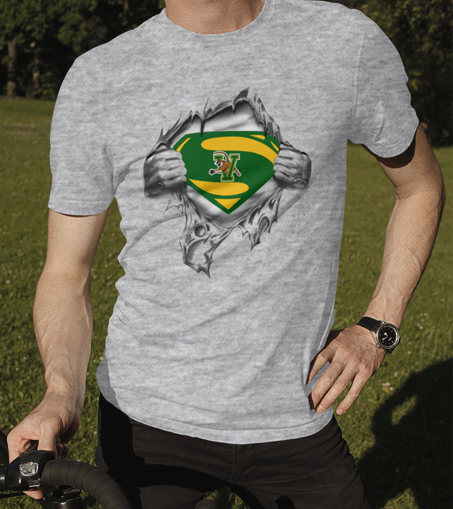 Vermont Catamounts Superman Logo Tear Open T-Shirt