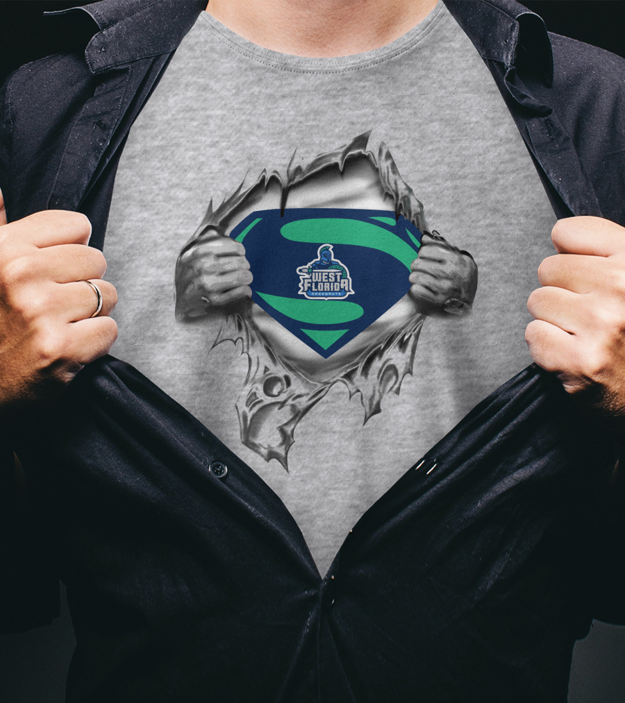 West Florida Argonauts Superman Logo Shield Breakthrough T-Shirt