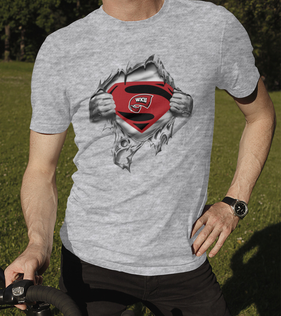 Wku Western Kentucky Hilltoppers Superman Logo Tear T-Shirt