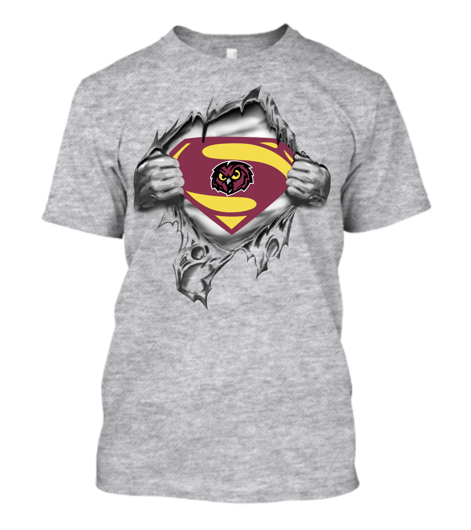 Temple Owls Superman Logo Owl T-Shirt