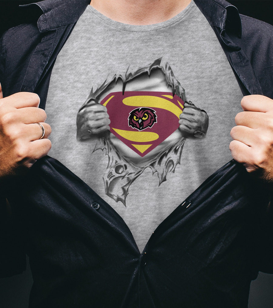 Temple Owls Superman Logo Owl T-Shirt