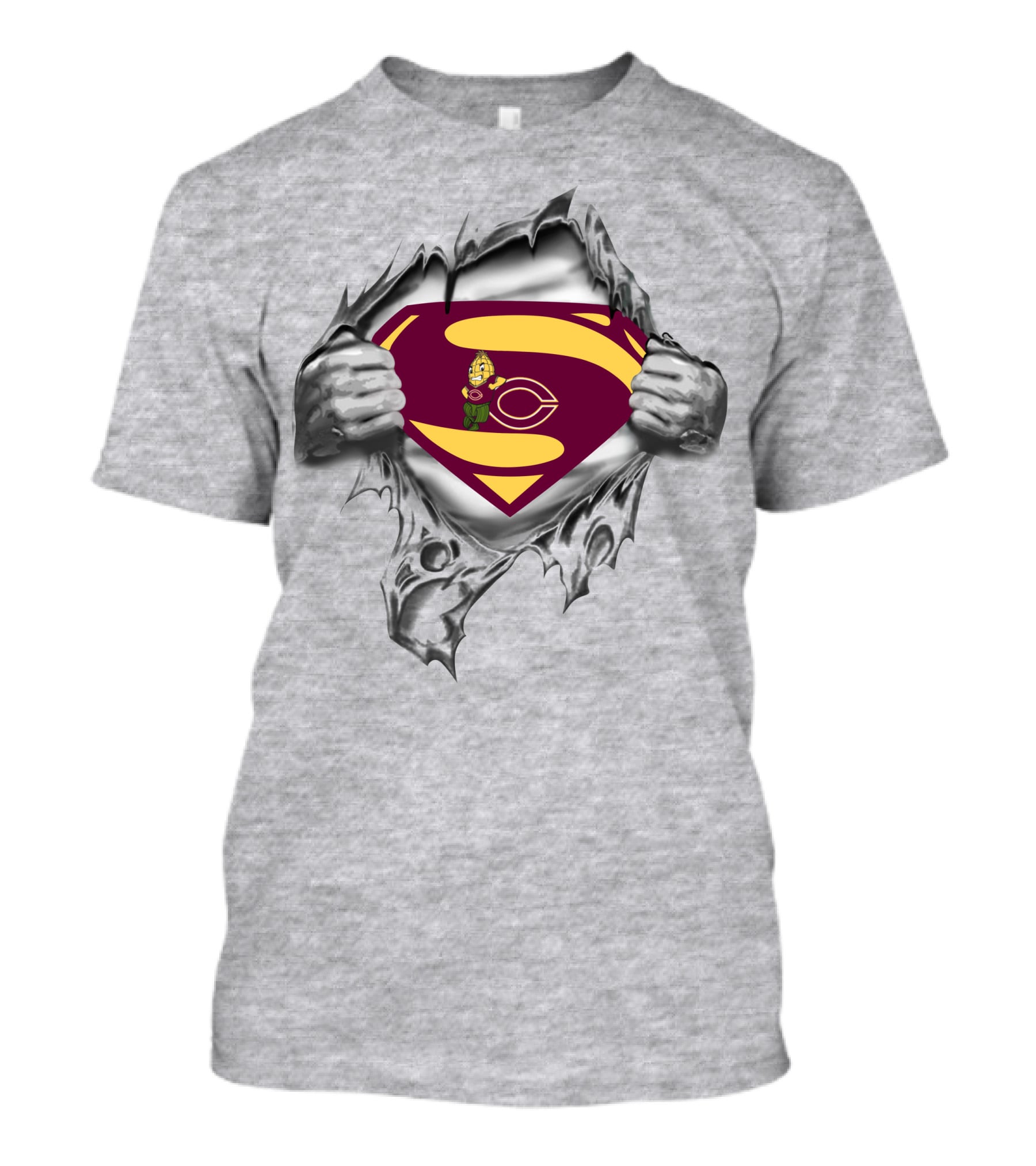 Moorhead Cobbers Superman Logo Rip T-Shirt