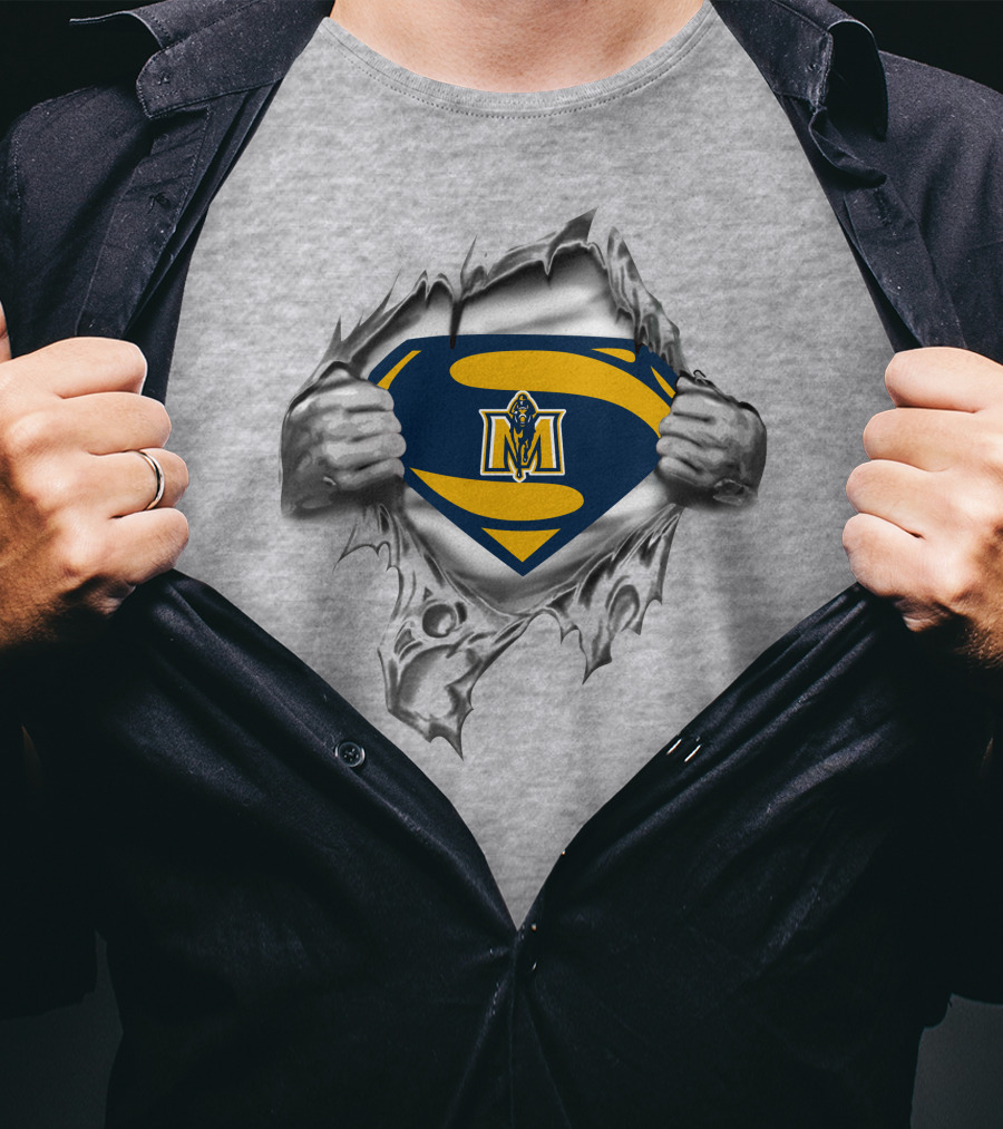 Murray State Racers Superman Logo Rip T-Shirt
