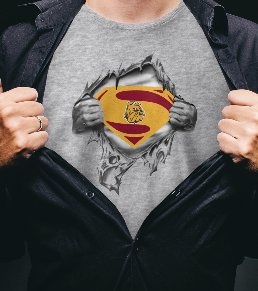 Duluth Bulldogs Superman Logo Inside Torn Chest T-Shirt