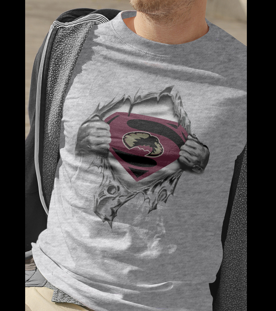 Denver Pioneers Superman Logo With Torn T-Shirt