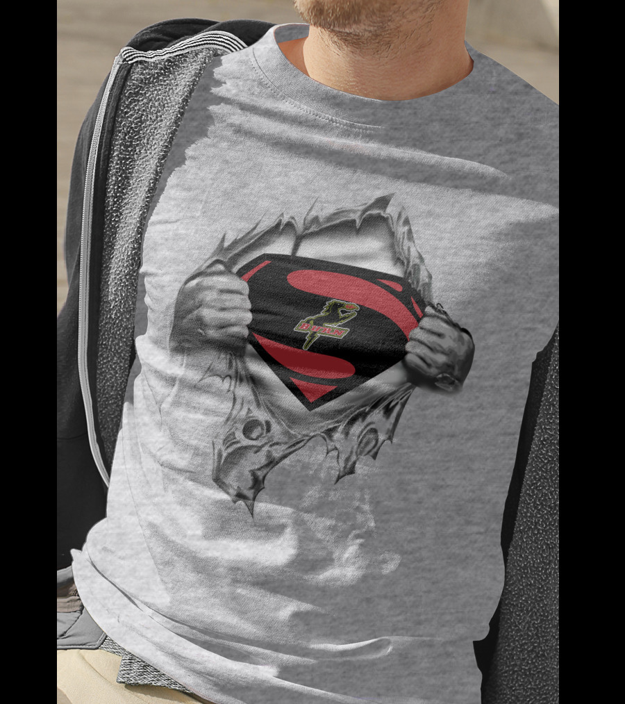Dallas Burn Superman Logo With Torn Chest T-Shirt