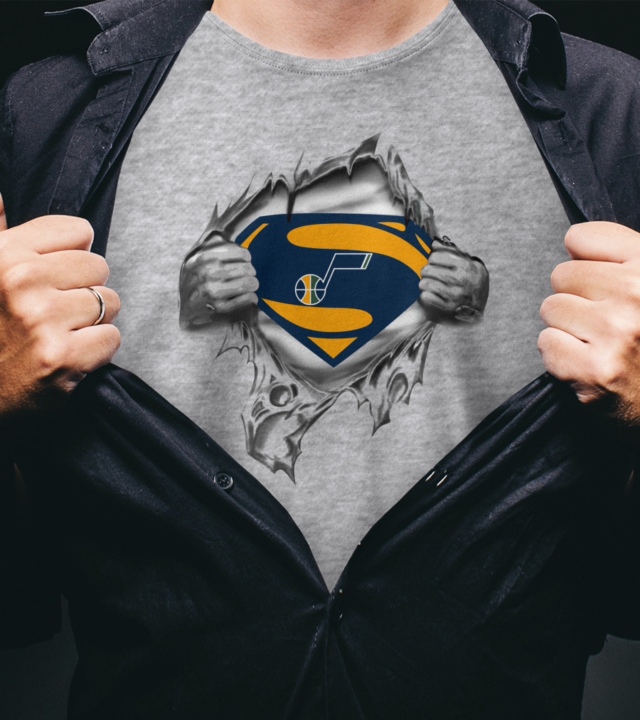 Superman Utah Jazz Superman Logo T-Shirt
