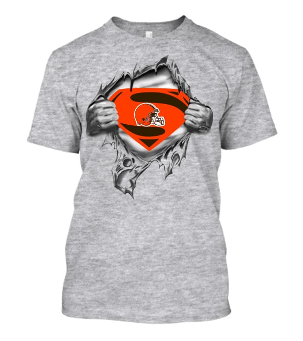 Cleveland Browns Superman Logo Rip T-Shirt