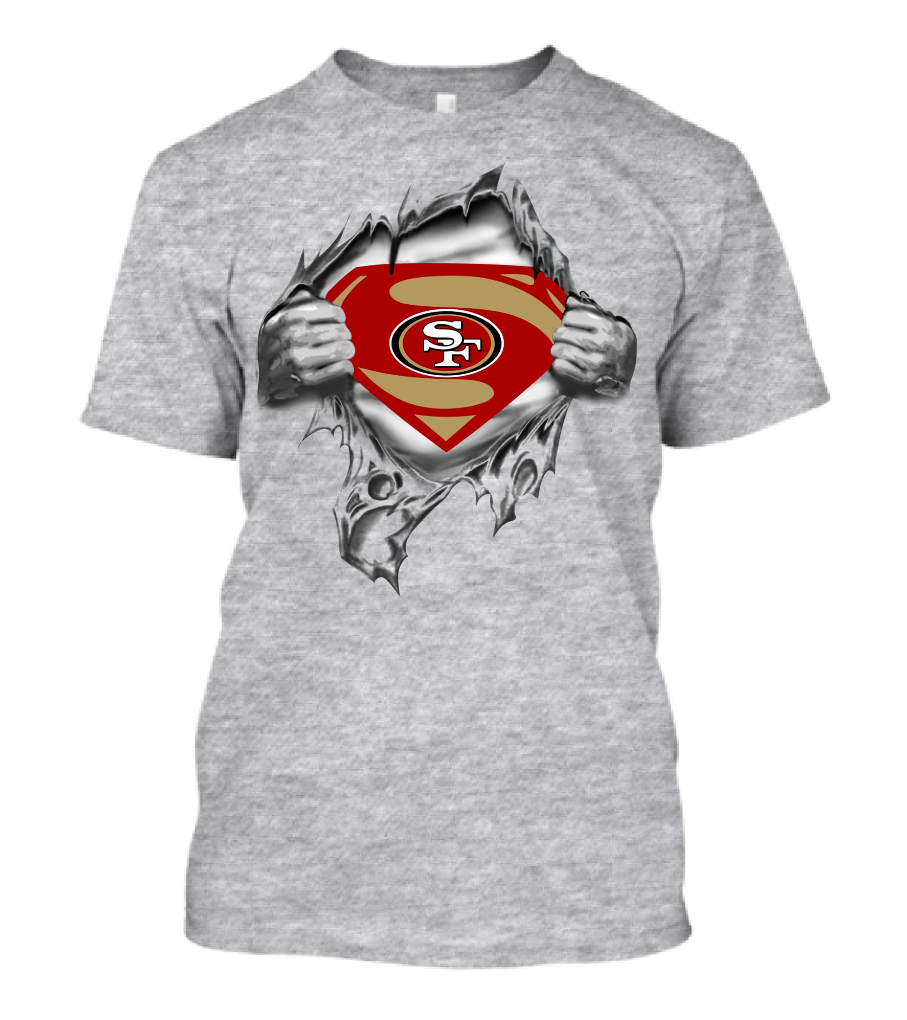 San Francisco 49ers Superman Logo Front T-Shirt