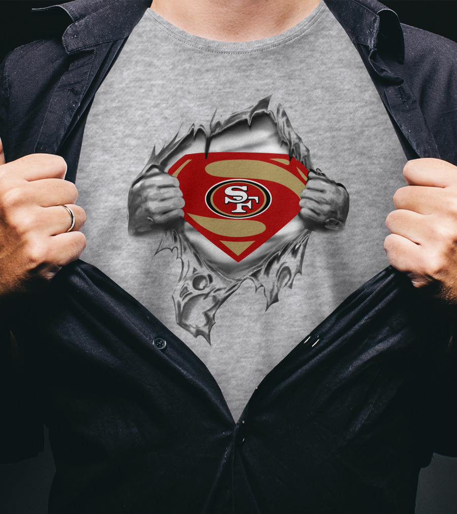 San Francisco 49ers Superman Logo Front T-Shirt