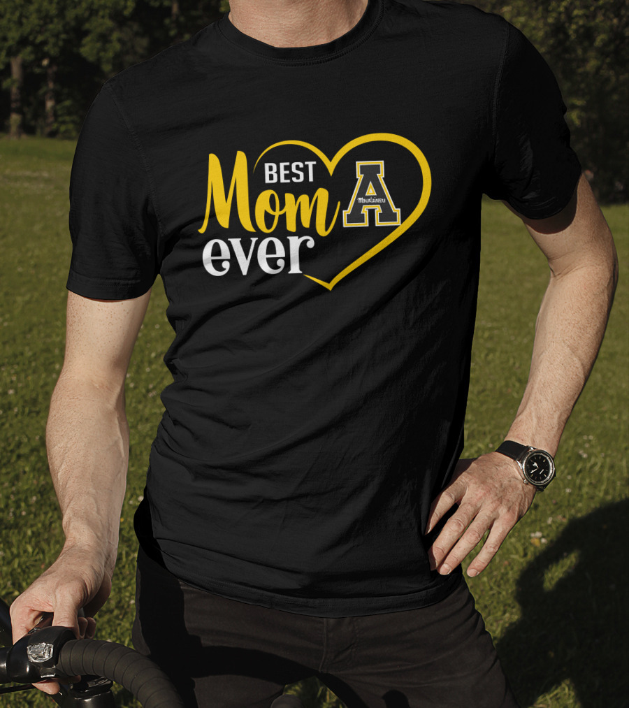 Appalachian State Mountaineers Best Mom Ever Heart T-Shirt