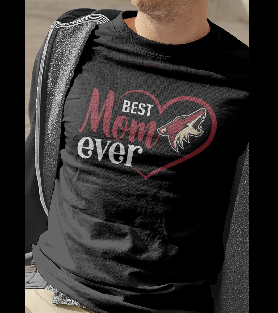 Arizona Coyotes Best Mom Ever Heart T-Shirt