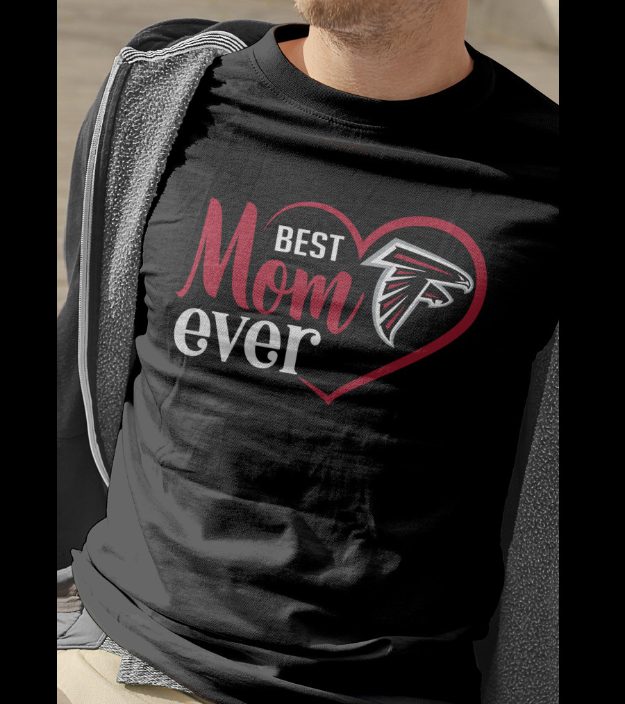 Atlanta Falcons Best Mom Ever Heart T-Shirt