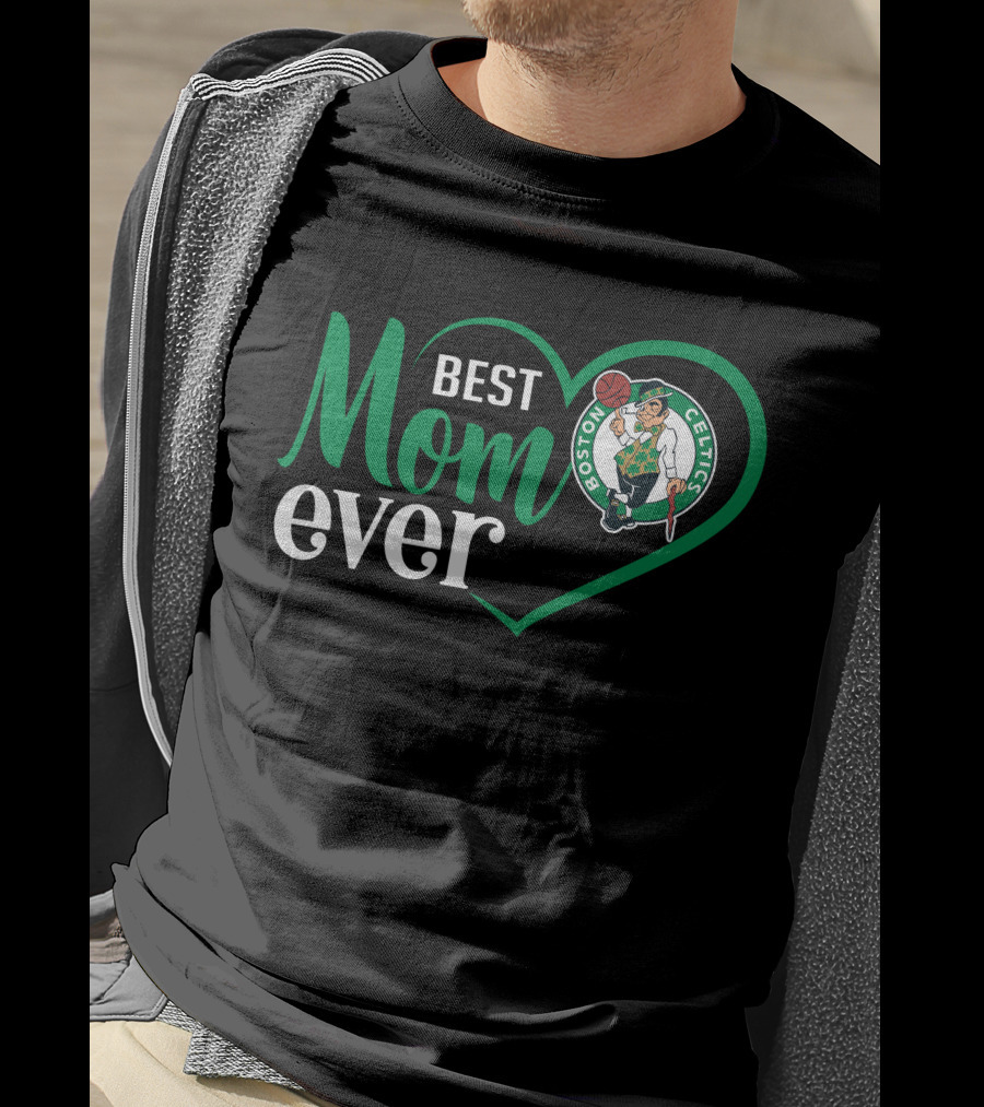Best Mom Ever Boston Celtics Heart T-Shirt