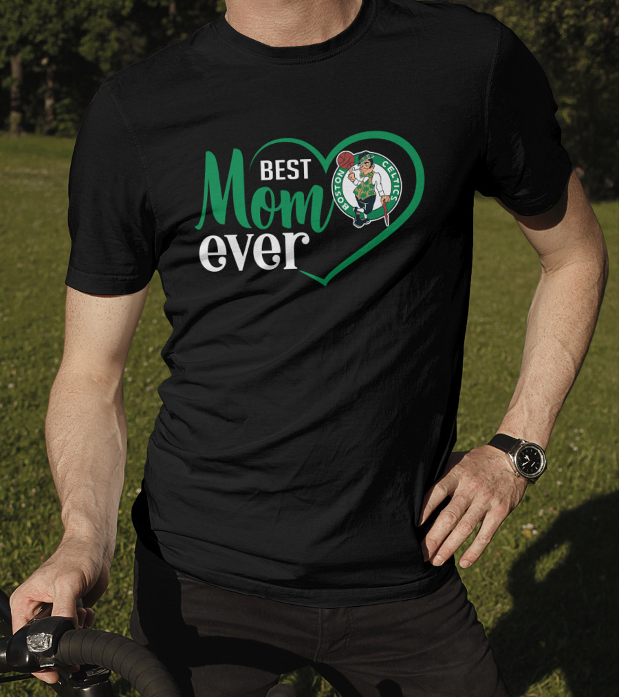 Best Mom Ever Boston Celtics Heart T-Shirt