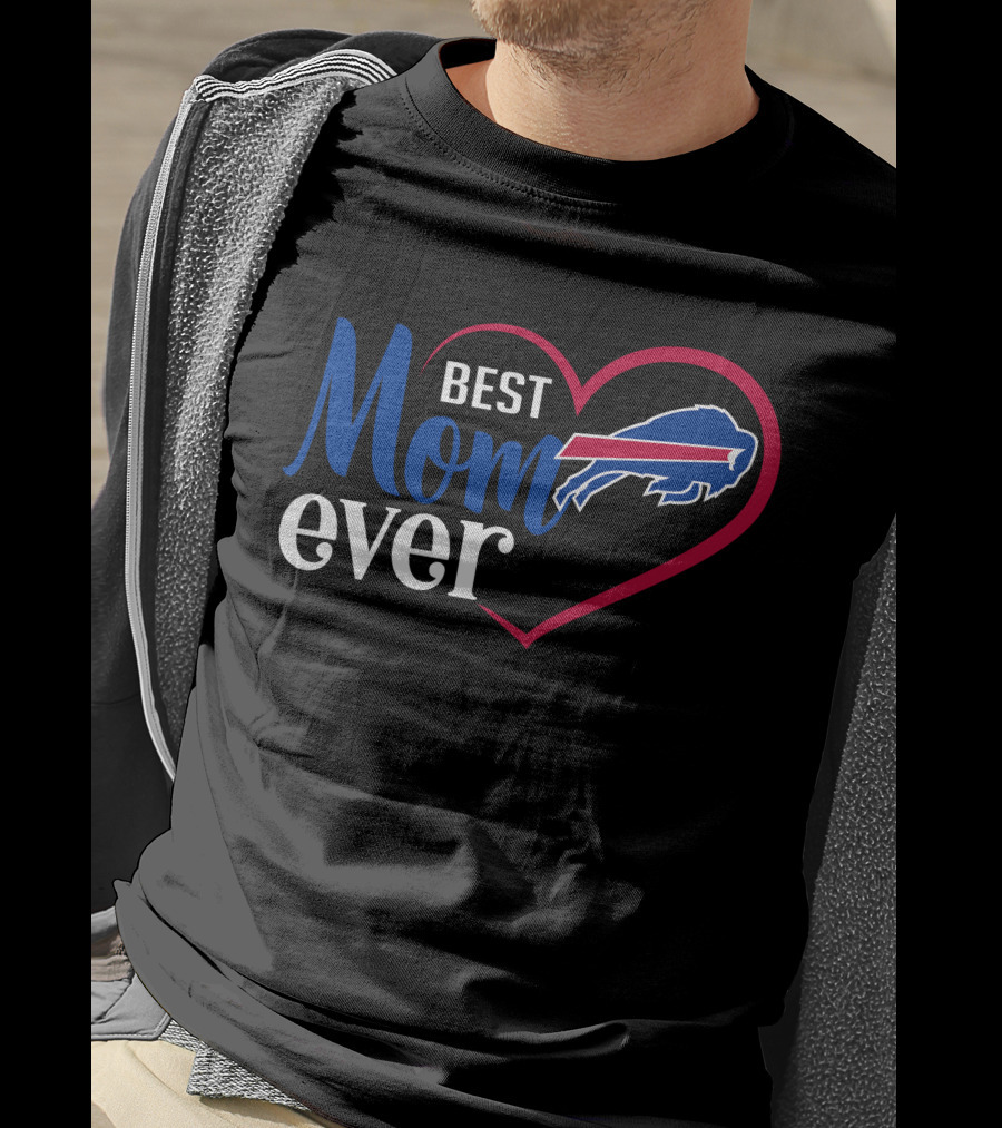 Buffalo Bills Best Mom Ever Heart T-Shirt