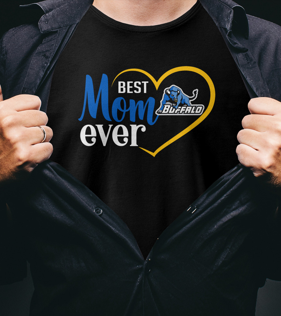Best Mom Ever Buffalo Bulls Heart T-Shirt