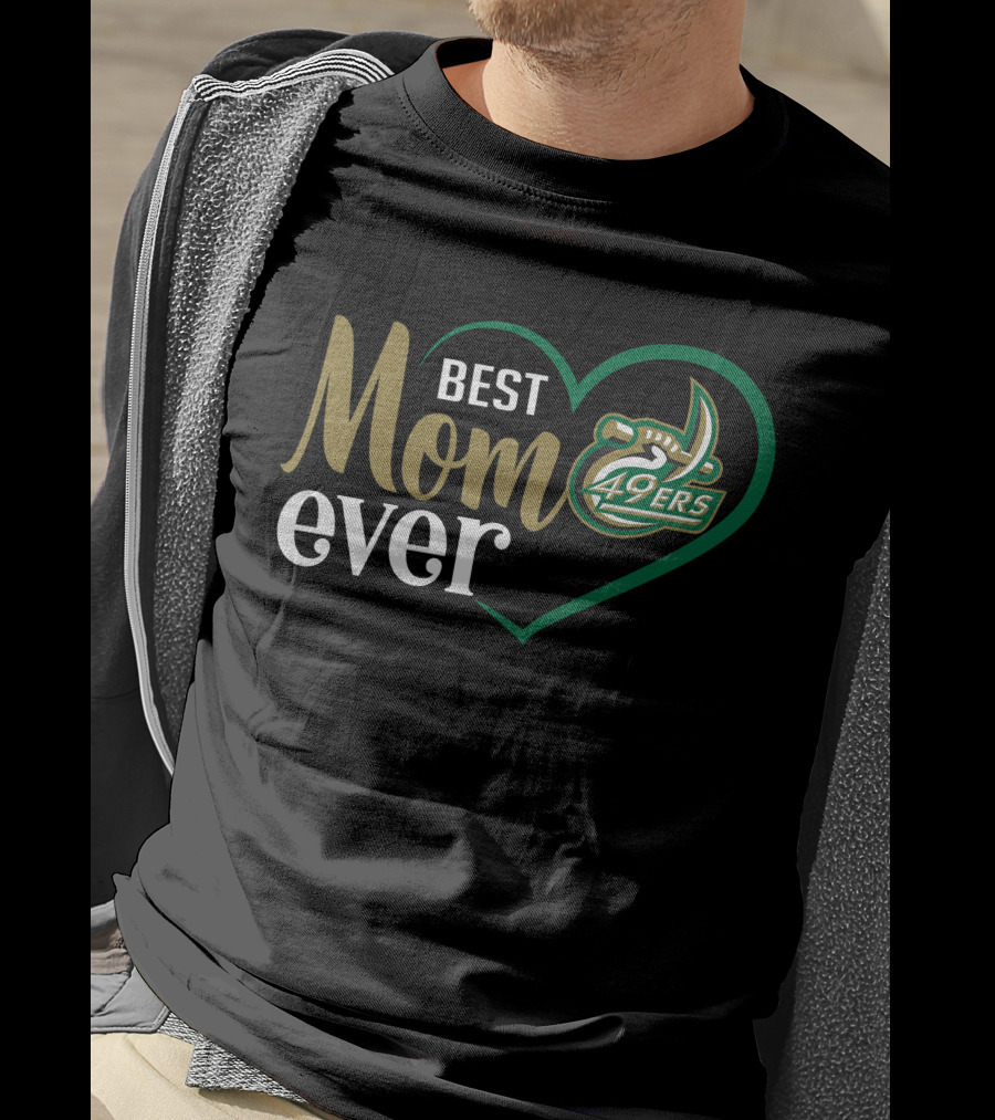 Charlotte 49ers Best Mom Ever Heart T-Shirt