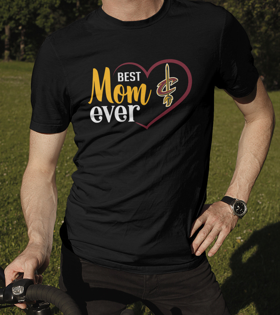 Cleveland Cavaliers Best Mom Ever Heart T-Shirt