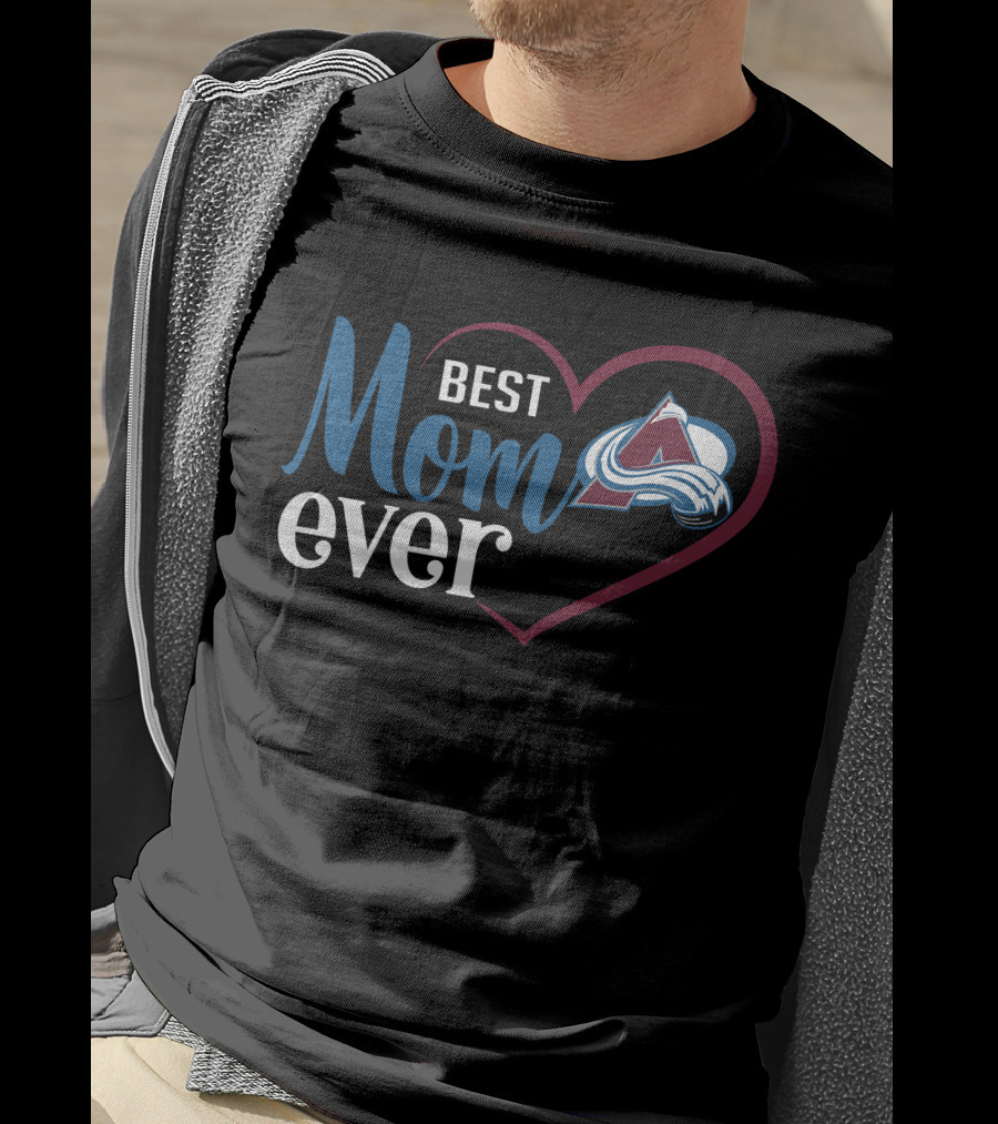 Best Mom Ever Colorado Avalanche Heart T-Shirt