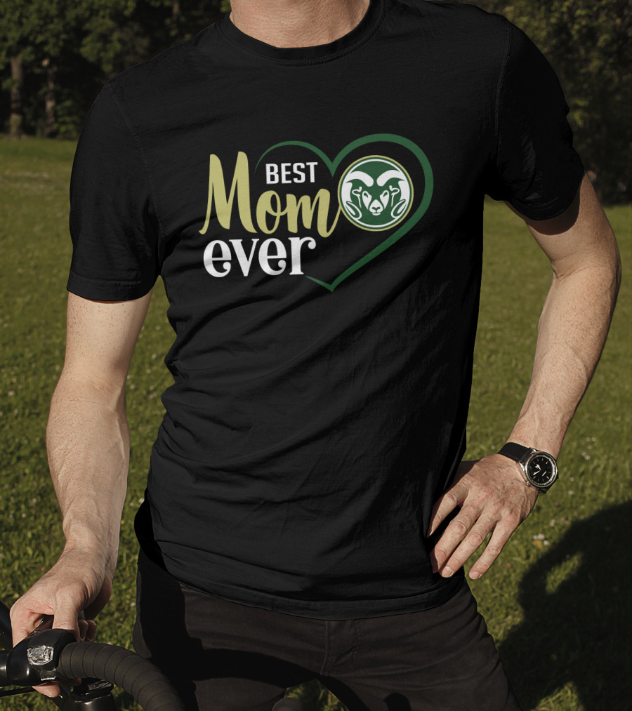 Best Mom Ever Colorado State Rams Heart Logo​ T-Shirt