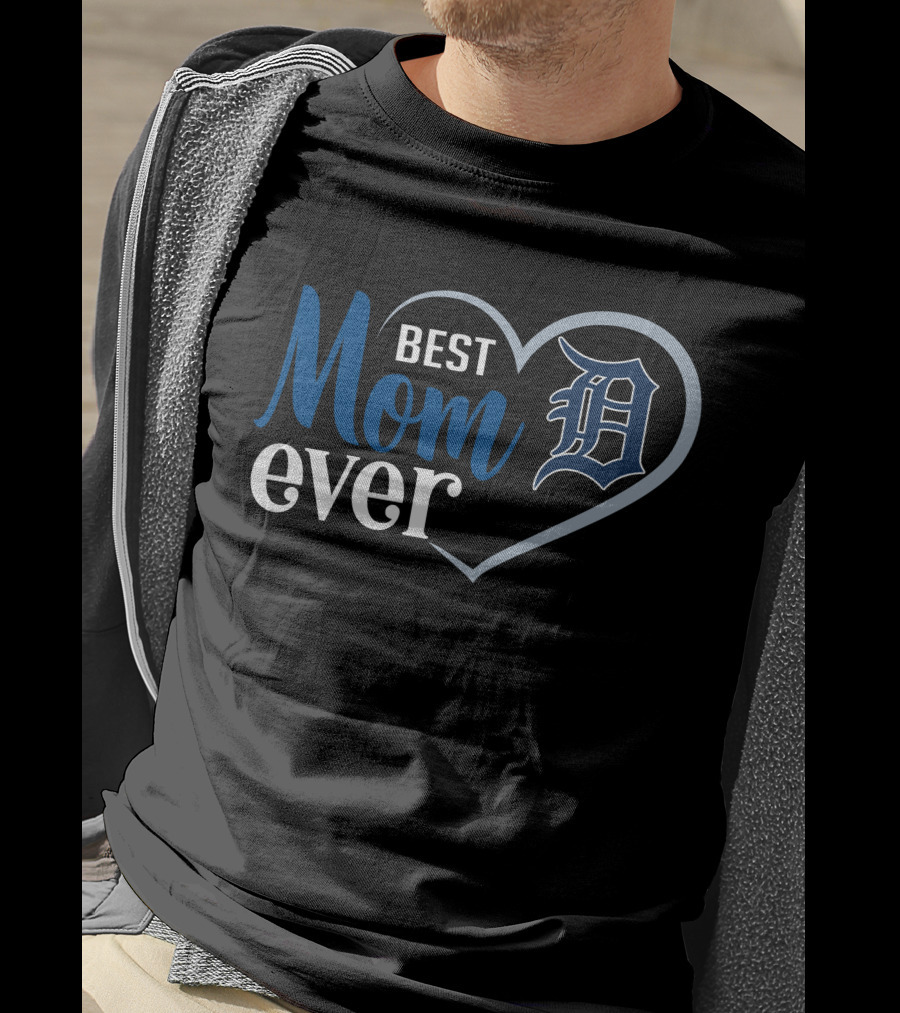 Best Mom Ever Detroit Tigers Heart T-Shirt